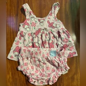 Posh Peanut My Melody Bummie Dress Tank Set 3-6M